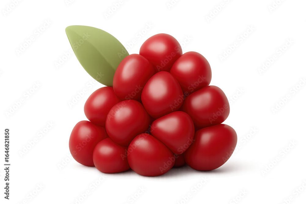 Aufkleber 3d rendering of a raspberry with a transparent background, perfect for projects related to health, f
