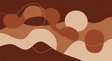 Abstract Organic Shapes in Earthy Tones A Modern Minimalist Design