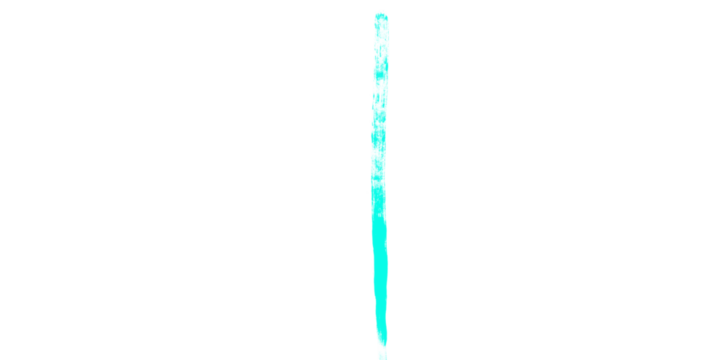 A vertical cyan line with a gray border stands out against a dark black background and is very bright