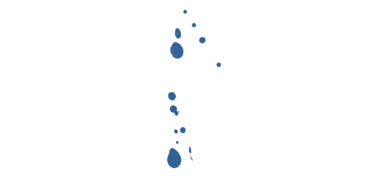 A scattered arrangement of blue squares against a stark black background creating a visual pattern