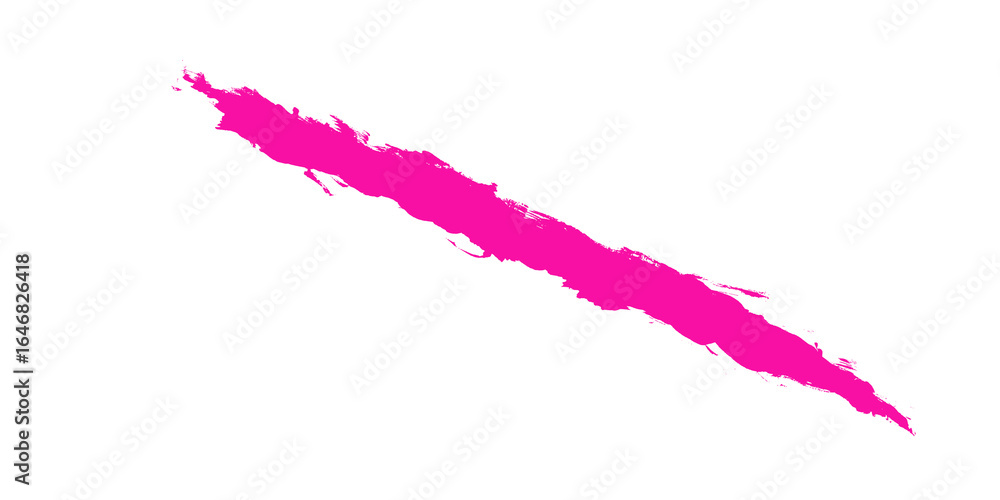 Poster a diagonal pink line composed of pixels against a black background in a simple digital drawing