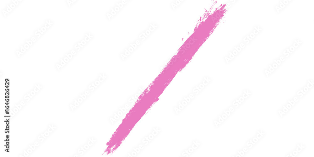 Poster a diagonal pink line composed of small squares against a solid black background in simple illustrati