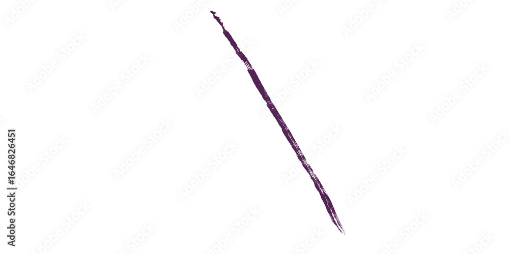 Poster a blurry diagonal line of purple pixels against a solid black background in a simple abstract design