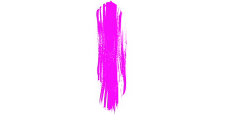 A single vertical pink brush stroke on a black background creating a simple abstract illustration