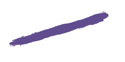 A pixelated purple brush stroke diagonally across a solid black background in a simple digital image