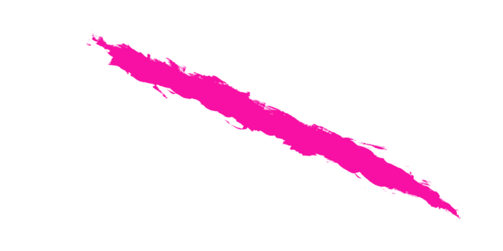 A diagonal pink line composed of pixels against a black background in a simple digital drawing
