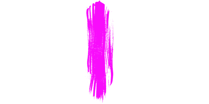 A single vertical pink brush stroke on a black background creating a simple abstract illustration