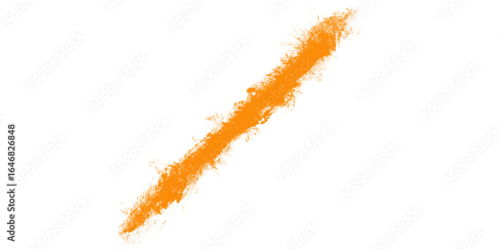 Poster a diagonal orange jagged line against a black background with pixelated edges and rough texture appe