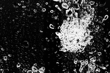 ガラスの表面についた水滴.