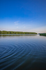 A lovely evening on the pond after sunset