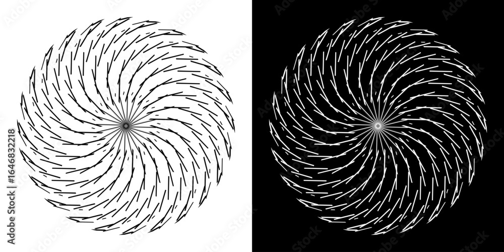 Poster abstract background with abstract line pattern in circles. spiral art design as a logo or icon. a bl