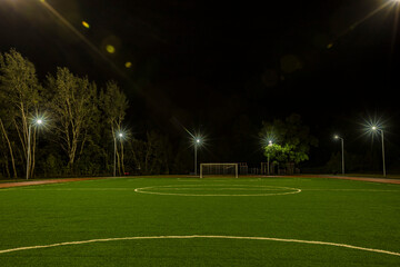 soccer field at night under the lights