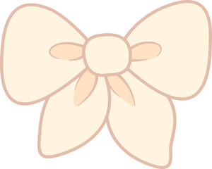 vector illustration of a pink bow