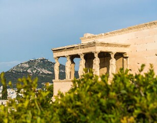 Obraz premium Ancient temple, Greek landscape