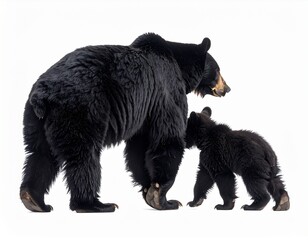 クマの親子　イラスト