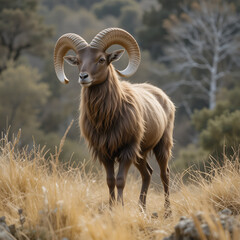 Obraz premium Iberian mouflon (Ovis orientalis musimon)