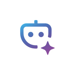 Aİ logo design gradient icon logo symbol