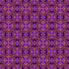seamless damask pattern,yellow, purple,orange curves and painted to create flowers shape,leaves with violet background in geometric patterns to as sarong,tile,printed fabric,batik,fabric,tablecloth