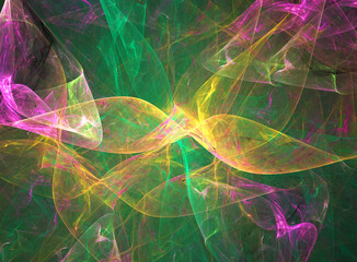 Fractal colored abstract on black background