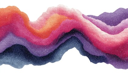 Abstract wavy layers of soft, blended colors