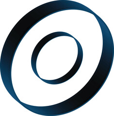 Twisted Blue Rings Motion Abstract Concentric 3D Gradient Animation