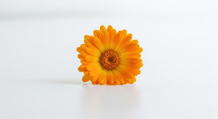 Marigold Flower on White Surface
