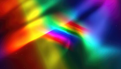 Vibrant, swirling rainbow nebula