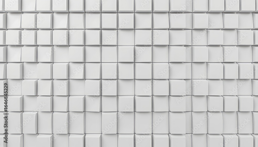 Aufkleber abstract white geometric cubes background offering minimalist style with clean lines, creating a mod