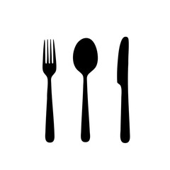Cutlery silhouette illustration. Vector illustration