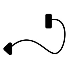 Winding, solid icon showing a complex path returning to the left.
