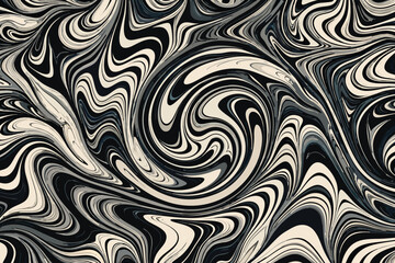 An abstract swirl background composed of intricate black and white swirls, evoking a sense of movement and depth.