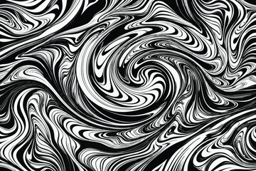 Abstract background featuring swirling black and white patterns creating a dynamic visual effect.
