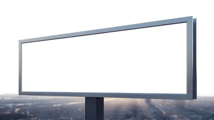 Obraz premium Billboard mockup isolated on white background for advertising in the city with a blank space for your message and promotion