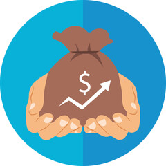 Obraz premium vector, illustration, icon, cartoon, sign, symbol, baby, hand, woman, money, business, design, character, art, dollar, animal