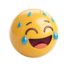 Naklejka premium Smiley face emoticon ball with a cheerful expression