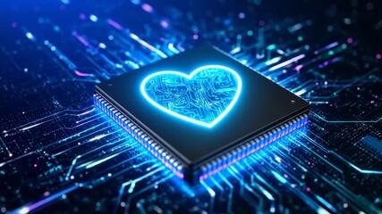 Digital Heartbeat: A Modern Rendering of AI and Data Processing with a Human Touch - Powered by Adobe