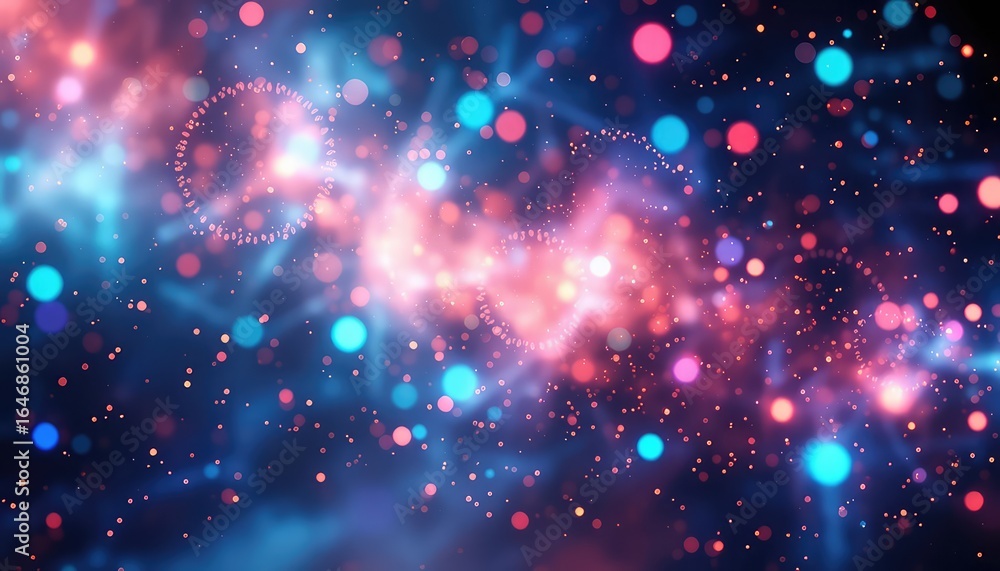 Aufkleber illuminated abstract glowing light forms and patterns shine brightly within an energy filled cosmic 