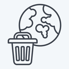 Icon Pollution. related to Waste symbol. line style. design editable