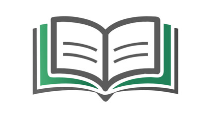 Open book vector illustration for education, reading, library, and knowledge graphic design projects and resources