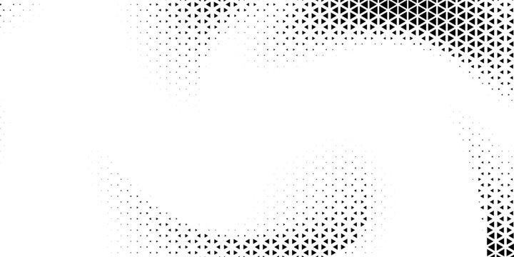 Triangular Halftone Texture Retro wave Vector Geometric Technology Abstract Background. Half Tone Triangles Retro Colored Pattern. Minimal 80s Style Dynamic Tech Structure Wallpaper