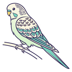 Colorful Vector Illustration of Birds on White Background