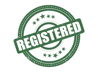 Registered Rubber Stamp Seal with a Dotted Circle