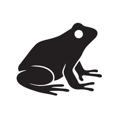 Frog silhouette white background