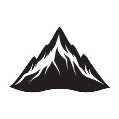 Mountain silhouette white background