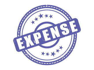 Expense Rubber Stamp Seal with a Star Border