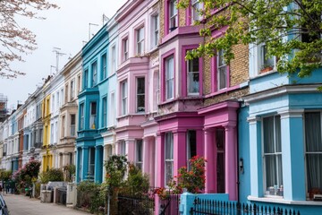 Fototapeta premium Colorful Row Houses in a European City
