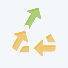 Icon Upcycling. related to Waste symbol. flat style. design editable