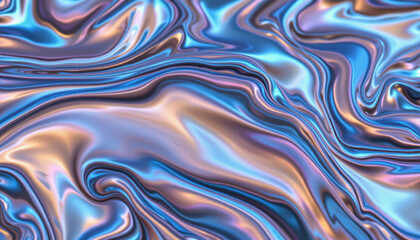 Obraz premium Iridescent background with fluid graphic pattern in blue and purple tones perfect for ux and ui design projects and creative visuals