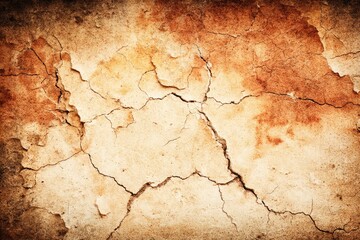 Obraz premium Cracked, aged surface with warm tones