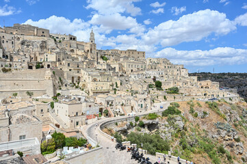 Obraz premium Matera in basilicata casa alle grotte